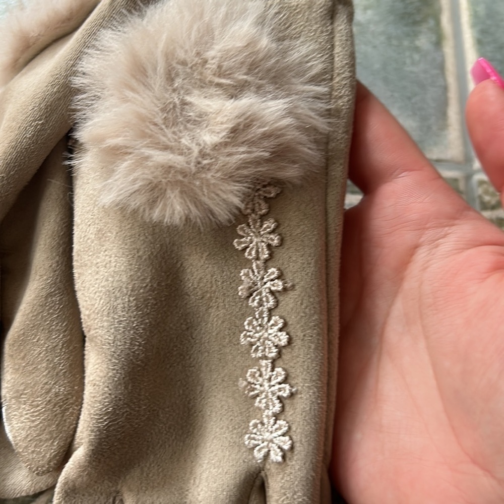Polyester suede gloves - Picture 2 of 5